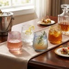 image:imageLillian Clear Ribbed Stemless Plastic Wine Glasses 12 oz  Elegant Shatterproof Disposable Wine Cups Premium Hard Plastic Tumblers for Weddings Parties amp Special Events 72 PackClear