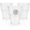 image:imageLillian Clear Ribbed Stemless Plastic Wine Glasses 12 oz  Elegant Shatterproof Disposable Wine Cups Premium Hard Plastic Tumblers for Weddings Parties amp Special Events 72 PackClear