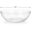 image:imageLillian Collection Stunning Clear Plastic Round Hammered Bowl  12 4 Pc  Unique Textured Design  Perfect for Parties amp Displays4