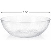 image:imageLillian Collection Stunning Clear Plastic Round Hammered Bowl  12 4 Pc  Unique Textured Design  Perfect for Parties amp Displays6