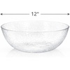image:imageLillian Collection Stunning Clear Plastic Round Hammered Bowl  12 4 Pc  Unique Textured Design  Perfect for Parties amp Displays6