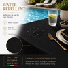 image:imageLillian Made in Italy ClothLike Disposable Tablecloth for Rectangle Tables 6 Pack  Premium Airlaid LinenFeel Table Cover Luxury Tablecloth for Parties Events amp Weddings Elegant Striped DesignBlack