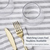 image:imageLillian Made in Italy ClothLike Disposable Tablecloth for Rectangle Tables 6 Pack  Premium Airlaid LinenFeel Table Cover Luxury Tablecloth for Parties Events amp Weddings Elegant Striped DesignPearl  White