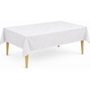 image:imageLillian Made in Italy ClothLike Disposable Tablecloth for Rectangle Tables 6 Pack  Premium Airlaid LinenFeel Table Cover Luxury Tablecloth for Parties Events amp Weddings Elegant Striped DesignPearl