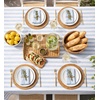 image:imageLillian Made in Italy ClothLike Disposable Tablecloth for Rectangle Tables 6 Pack  Premium Airlaid LinenFeel Table Cover Luxury Tablecloth for Parties Events amp Weddings Elegant Striped DesignBlue  White