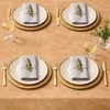 image:imageLillian Made in Italy ClothLike Disposable Tablecloth for Rectangle Tables 6 Pack  Premium Airlaid LinenFeel Table Cover Luxury Tablecloth for Parties Events amp Weddings Elegant Striped DesignHazelnut