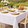 image:imageLillian Made in Italy ClothLike Disposable Tablecloth for Rectangle Tables 6 Pack  Premium Airlaid LinenFeel Table Cover Luxury Tablecloth for Parties Events amp Weddings Elegant Striped DesignCappuccino