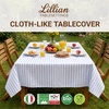 image:imageLillian Made in Italy ClothLike Disposable Tablecloth for Rectangle Tables 6 Pack  Premium Airlaid LinenFeel Table Cover Luxury Tablecloth for Parties Events amp Weddings Elegant Striped DesignBlue  White