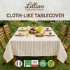 image:imageLillian Made in Italy ClothLike Disposable Tablecloth for Rectangle Tables 6 Pack  Premium Airlaid LinenFeel Table Cover Luxury Tablecloth for Parties Events amp Weddings Elegant Striped DesignCappuccino