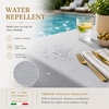 image:imageLillian Made in Italy ClothLike Disposable Tablecloth for Rectangle Tables 6 Pack  Premium Airlaid LinenFeel Table Cover Luxury Tablecloth for Parties Events amp Weddings Elegant Striped DesignSilver