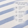 image:imageLillian Made in Italy ClothLike Disposable Tablecloth for Rectangle Tables 6 Pack  Premium Airlaid LinenFeel Table Cover Luxury Tablecloth for Parties Events amp Weddings Elegant Striped DesignBlue  White