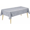 image:imageLillian Made in Italy ClothLike Disposable Tablecloth for Rectangle Tables 6 Pack  Premium Airlaid LinenFeel Table Cover Luxury Tablecloth for Parties Events amp Weddings Elegant Striped DesignSilver