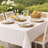 image:imageLillian Made in Italy ClothLike Disposable Tablecloth for Rectangle Tables 6 Pack  Premium Airlaid LinenFeel Table Cover Luxury Tablecloth for Parties Events amp Weddings Elegant Striped DesignCappuccino