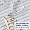 image:imageLillian Made in Italy ClothLike Disposable Tablecloth for Rectangle Tables 6 Pack  Premium Airlaid LinenFeel Table Cover Luxury Tablecloth for Parties Events amp Weddings Elegant Striped DesignBlue  White