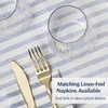 image:imageLillian Made in Italy ClothLike Disposable Tablecloth for Rectangle Tables 6 Pack  Premium Airlaid LinenFeel Table Cover Luxury Tablecloth for Parties Events amp Weddings Elegant Striped DesignBlue  White