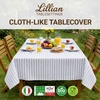 image:imageLillian Made in Italy ClothLike Disposable Tablecloth for Rectangle Tables 6 Pack  Premium Airlaid LinenFeel Table Cover Luxury Tablecloth for Parties Events amp Weddings Elegant Striped DesignPearl  White