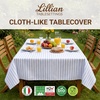 image:imageLillian Made in Italy ClothLike Disposable Tablecloth for Rectangle Tables 6 Pack  Premium Airlaid LinenFeel Table Cover Luxury Tablecloth for Parties Events amp Weddings Elegant Striped DesignBlue  White