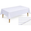 image:imageLillian Made in Italy ClothLike Disposable Tablecloth for Rectangle Tables 6 Pack  Premium Airlaid LinenFeel Table Cover Luxury Tablecloth for Parties Events amp Weddings Elegant Striped DesignBlue  White