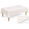 image:imageLillian Made in Italy ClothLike Disposable Tablecloth for Rectangle Tables 6 Pack  Premium Airlaid LinenFeel Table Cover Luxury Tablecloth for Parties Events amp Weddings Elegant Striped DesignCappuccino