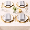 image:imageLillian Made in Italy ClothLike Disposable Tablecloth for Rectangle Tables 6 Pack  Premium Airlaid LinenFeel Table Cover Luxury Tablecloth for Parties Events amp Weddings Elegant Striped DesignIvory
