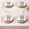 image:imageLillian Made in Italy ClothLike Disposable Tablecloth for Rectangle Tables 6 Pack  Premium Airlaid LinenFeel Table Cover Luxury Tablecloth for Parties Events amp Weddings Elegant Striped DesignIvory