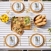 image:imageLillian Made in Italy ClothLike Disposable Tablecloth for Rectangle Tables 6 Pack  Premium Airlaid LinenFeel Table Cover Luxury Tablecloth for Parties Events amp Weddings Elegant Striped DesignPearl  White