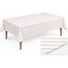 image:imageLillian Made in Italy ClothLike Disposable Tablecloth for Rectangle Tables 6 Pack  Premium Airlaid LinenFeel Table Cover Luxury Tablecloth for Parties Events amp Weddings Elegant Striped DesignCappuccino