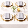 image:imageLillian Made in Italy ClothLike Disposable Tablecloth for Rectangle Tables 6 Pack  Premium Airlaid LinenFeel Table Cover Luxury Tablecloth for Parties Events amp Weddings Elegant Striped DesignWhite