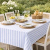 image:imageLillian Made in Italy ClothLike Disposable Tablecloth for Rectangle Tables 6 Pack  Premium Airlaid LinenFeel Table Cover Luxury Tablecloth for Parties Events amp Weddings Elegant Striped DesignBlue  White