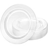 image:imageLillian Tablesettings 30 Count Premium Quality Heavyweight 1025 inch Plastic Plates China Like Wedding and Party Dinnerware Plastic Dinner Plates Crystal Clear 30 CountCrystal Clear