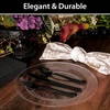 image:imageLillian Tablesettings 30 Count Premium Quality Heavyweight 1025 inch Plastic Plates China Like Wedding and Party Dinnerware Plastic Dinner Plates Crystal Clear 30 CountCrystal Clear