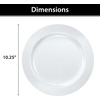 image:imageLillian Tablesettings 30 Count Premium Quality Heavyweight 1025 inch Plastic Plates China Like Wedding and Party Dinnerware Plastic Dinner Plates Crystal Clear 30 CountWhite Pearl
