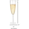 image:imageLillian Tablesettings Premium 16 Count Wine Glasses 8 oz Clear Hard Plastic 1Piece Disposable CupsChampagne Flutes  16 Count