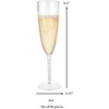 image:imageLillian Tablesettings Premium 16 Count Wine Glasses 8 oz Clear Hard Plastic 1Piece Disposable CupsChampagne Flutes  96 Count