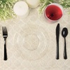 image:imageLillian Tablesettings Premium Quality Heavyweight Plastic Plates China Like Wedding and Party Dinnerware Plastic Plates 75 inch WhitePearlValue Pack 40 CountClear