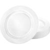 image:imageLillian Tablesettings Premium Quality Heavyweight Plastic Plates China Like Wedding and Party Dinnerware Plastic Plates 75 inch WhitePearlValue Pack 40 CountWhite Pearl