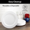 image:imageLillian Tablesettings Premium Quality Heavyweight Plastic Plates China Like Wedding and Party Dinnerware Plastic Plates 75 inch WhitePearlValue Pack 40 CountWhite Pearl