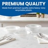 image:imageLillian Tablesettings Premium Quality Heavyweight Plastic Plates China Like Wedding and Party Dinnerware Plastic Plates 75 inch WhitePearlValue Pack 40 CountClear