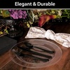image:imageLillian Tablesettings Premium Quality Heavyweight Plastic Plates China Like Wedding and Party Dinnerware Plastic Plates 75 inch WhitePearlValue Pack 40 CountClear