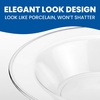 image:imageLillian Tablesettings Premium Quality Heavyweight Plastic Plates China Like Wedding and Party Dinnerware Plastic Plates 75 inch WhitePearlValue Pack 40 CountClear