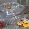 image:imageLillian Tablesettings Premium Quality Heavyweight Plastic Plates China Like Wedding and Party Dinnerware Plastic Plates 75 inch WhitePearlValue Pack 40 CountClear