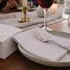 image:imageLinenFeel Disposable Dinner Napkins Made in Italy ClothLike AirlaidDove Gray