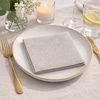 image:imageLinenFeel Disposable Dinner Napkins Made in Italy ClothLike AirlaidDove Gray