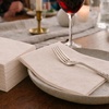 image:imageLinenFeel Disposable Dinner Napkins Made in Italy ClothLike AirlaidIvory