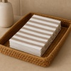 image:imageMade in Italy LinenFeel Disposable Guest Towels  Premium Airlaid ClothLike Bathroom Napkins Soft amp Absorbent Luxury Hand Towels Elegant Striped Dinner Napkins for PartiesCappuccino