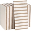 image:imageMade in Italy LinenFeel Disposable Guest Towels  Premium Airlaid ClothLike Bathroom Napkins Soft amp Absorbent Luxury Hand Towels Elegant Striped Dinner Napkins for PartiesCappuccino