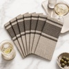 image:imageMade in Italy LinenFeel Disposable Guest Towels  Premium Airlaid ClothLike Bathroom Napkins Soft amp Absorbent Luxury Hand Towels Elegant Striped Dinner Napkins for PartiesCharcoal