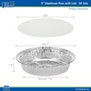 image:imageNicole Home Collection Aluminum Pans 9 Round Disposable Foil Pans With Lids 50 Pack  9 Inch Round Disposable Takeout Pans With Board Lids 9 Inch Round9