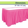 image:imageParty Dimensions Plastic Table Skirt 29Inches by 14Feet  Blue  6 PackHot Pink