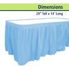 image:imageParty Dimensions Plastic Table Skirt 29Inches by 14Feet  Blue  6 PackLight Blue